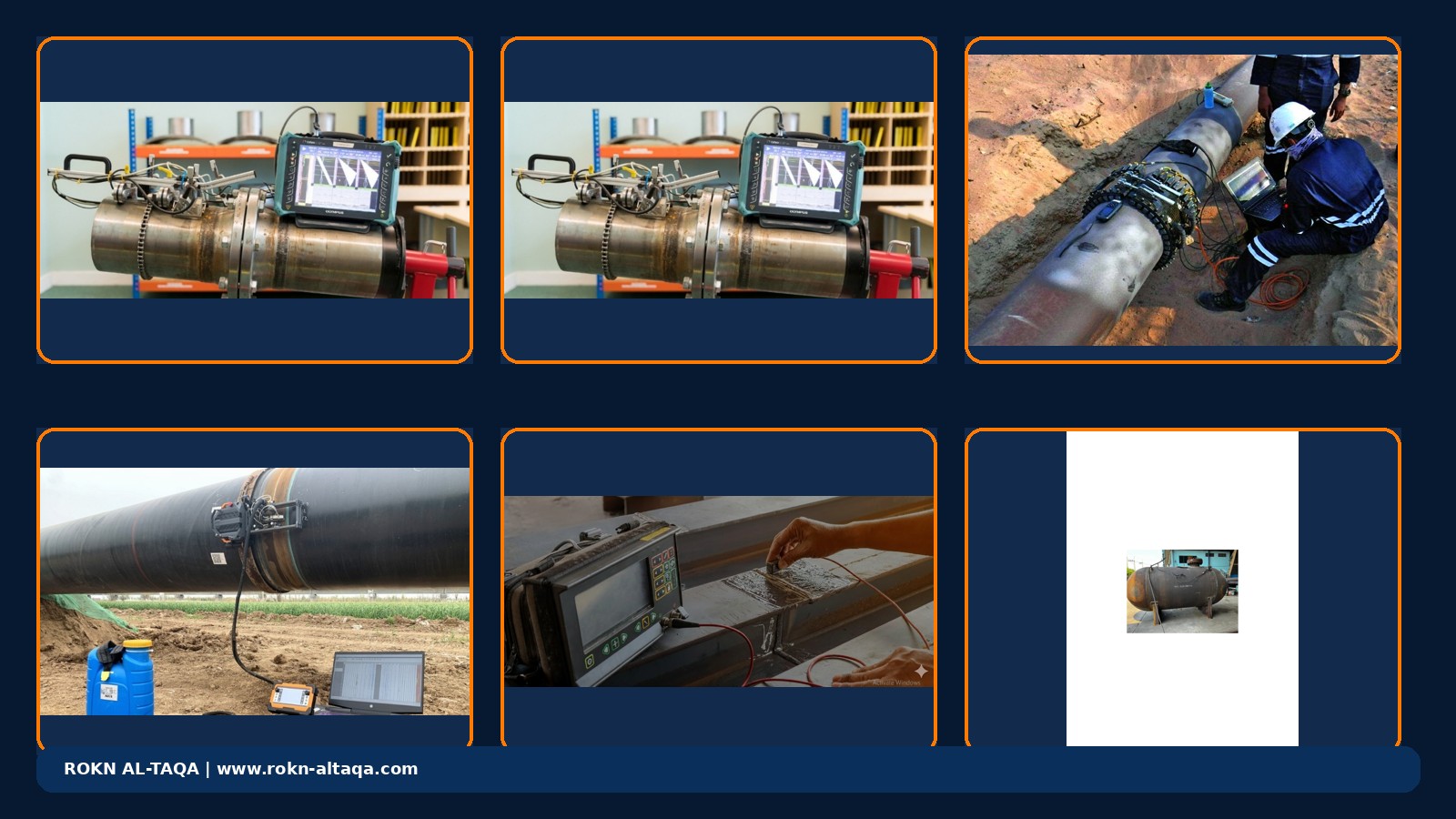 automatic ultrasonic testing collage